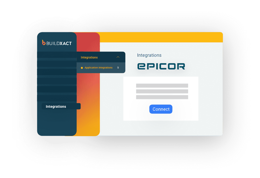 A stylised look at dealer integration with Epicor in Buildxact