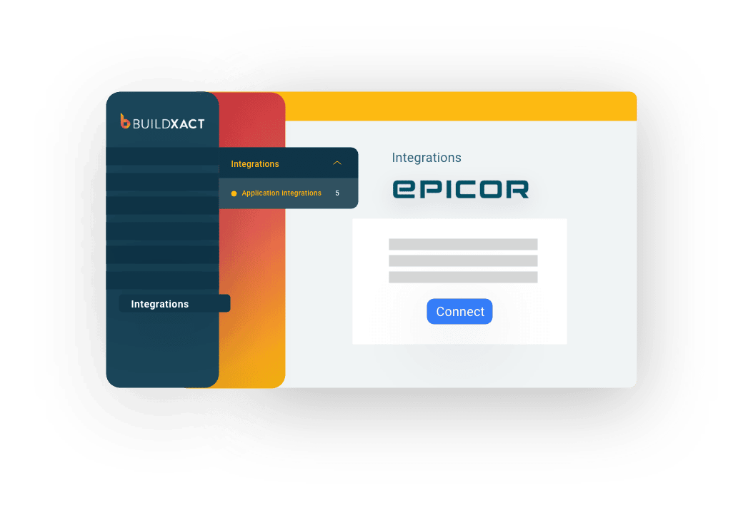 A stylised look at supplier integration with Epicor in Buildxact