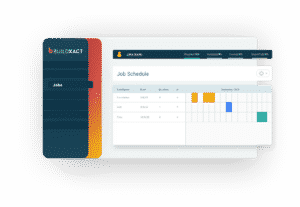 A concept image showing how to set a schedule in Buildxact